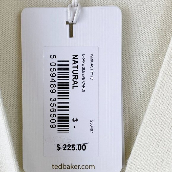 NWT Ted Baker Drape Sleeve Cardigan - Picture 9 of 10